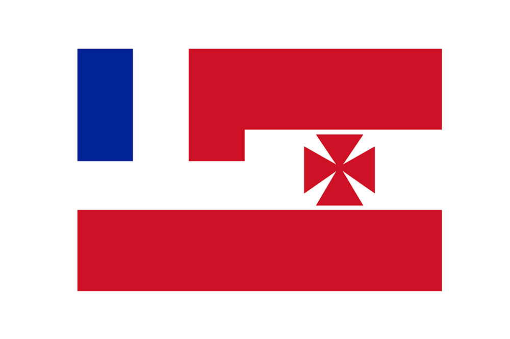 Drapeau de Rimatara sous le Protectorat (1858-1889)