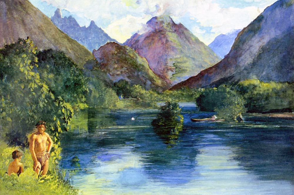 John La Farge. Entrance to Tautira River-Tahiti. 1890