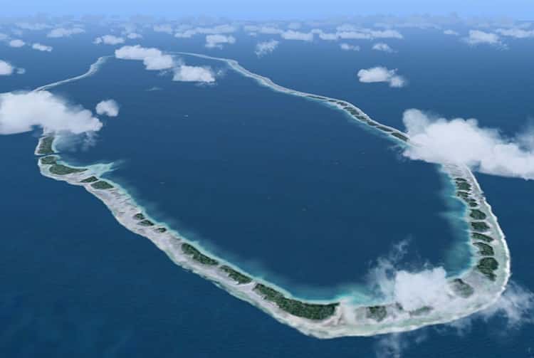 Atoll d'Amanu, vu d'avion