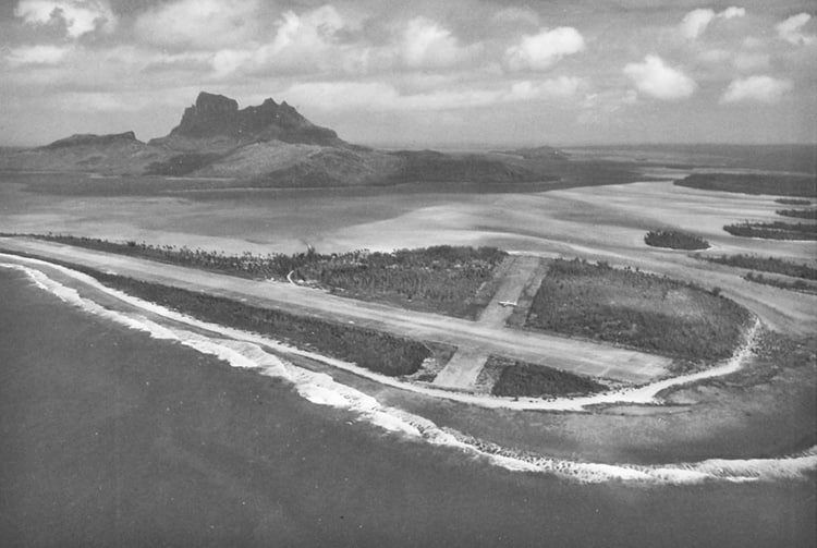 Construction de l'aéroport de Bora Bora