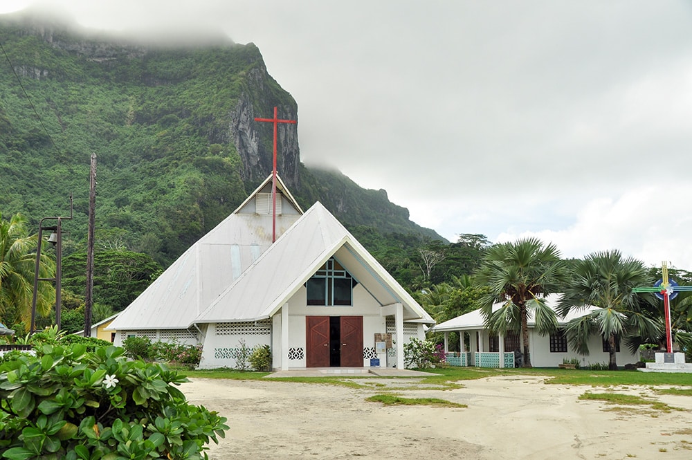 Eglise Saint-Pierre Célestin de Vaitape, Bora Bora. Architecte David Chauvin