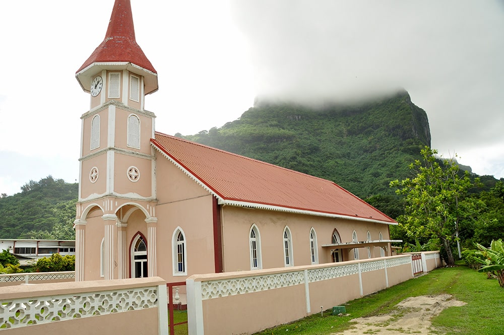 Temple protestant de Vaitape à Bora Bora