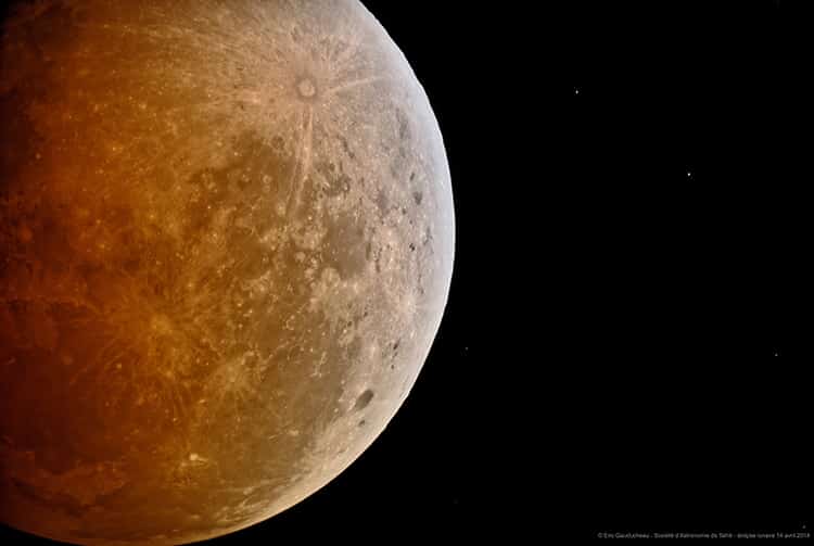 Eclipse lunaire à Tahiti du 14 avril 2014. Photo Société d'astronomie de Tahiti