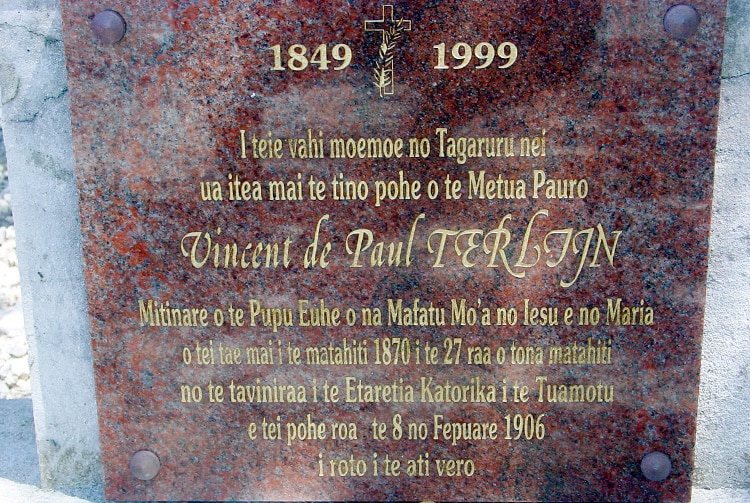 Tombe de Vincent de Paul Terlijn - Faaite