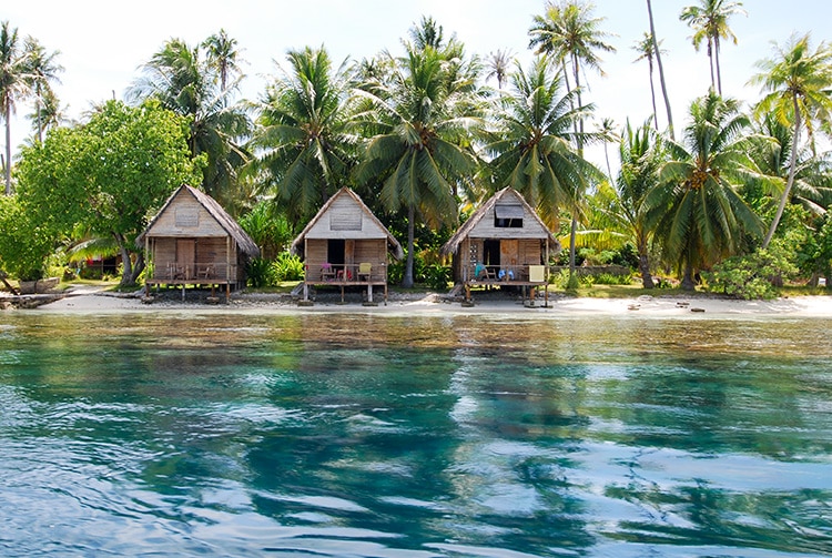 Bungalow de la pension de Tetamanu à Fakarava 