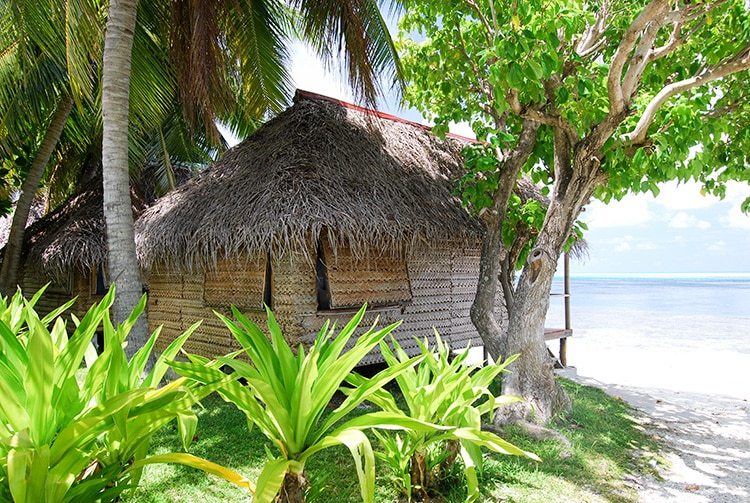 Bungalow de la pension de Tetamanu à Fakarava 