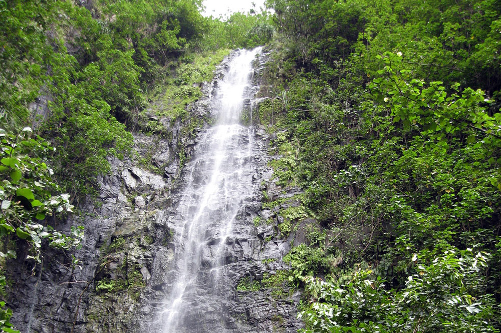 Haut de la cascade Vaieenui de Hanavave à Fatu Hiva.