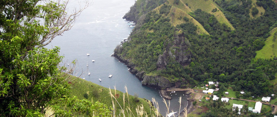 Village de Hanavave, coté mer, à Fatu Hiva