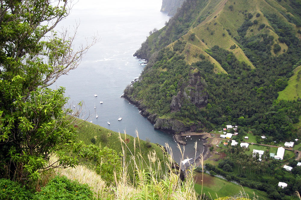 Village de Hanavave, coté mer, à Fatu Hiva