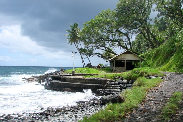 Embarcadère de Hanapaoa, Hiva Oa. Photo Jean Sancourt