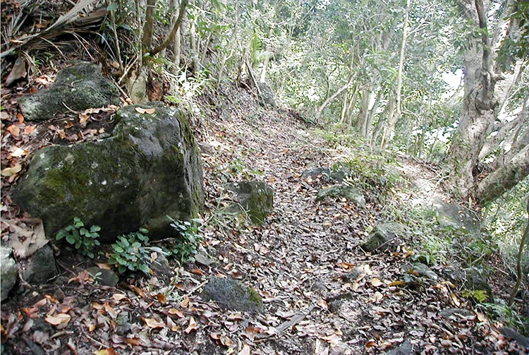 Chemin des douze apôtres, à Mangareva © Tahiti Heritage