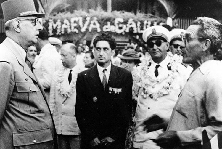 Le général de Gaulle à Papara (Tahiti)