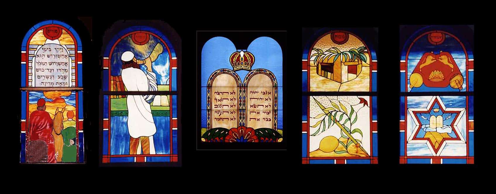Vitraux de la synagogue de Papeete, réalisés par Deana de Marigny