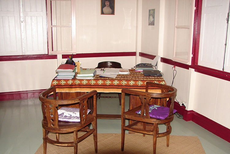 Bureau de la maison Tambrun de Uturoa, île de Raiatea © Tahiti Heritage