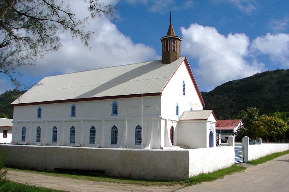 Le temple Petera de Moearai, Rurutu, en 2006