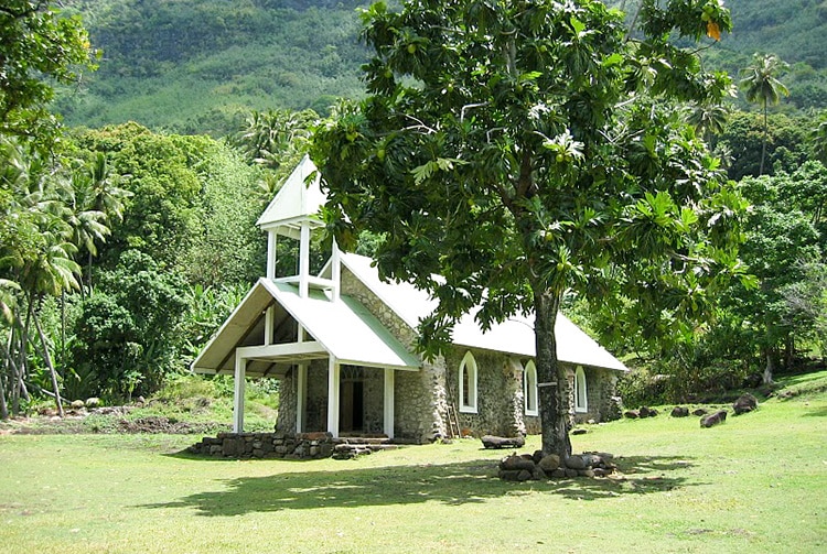 Eglise d'Hapatoni à Tahuata Photo Anastas