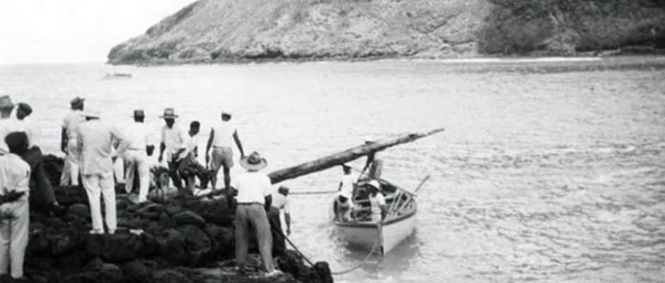 Baie de Hane à Ua Huka en 1935. Photo Philippe Emmanuel Lanes.