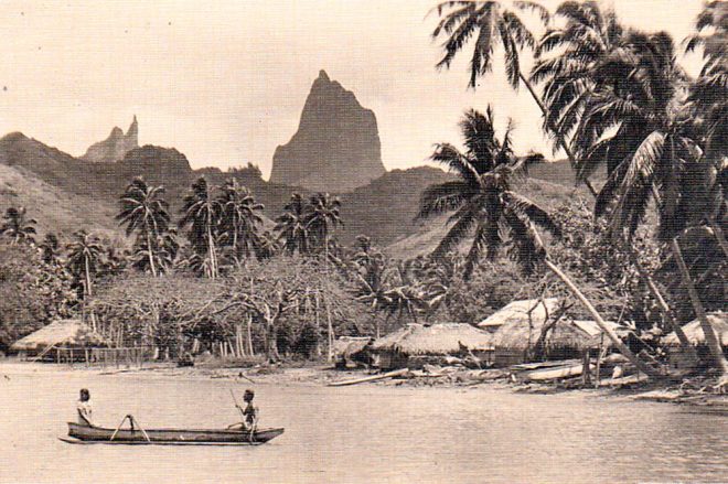 Le village de Haapiti à Moorea en 1930