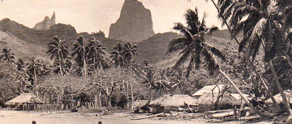 Le village de Haapiti à Moorea en 1930
