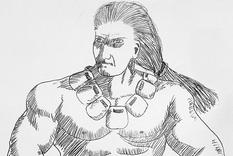 Munanui, le roi géant de Hao dessiné par Daniel Akeou
