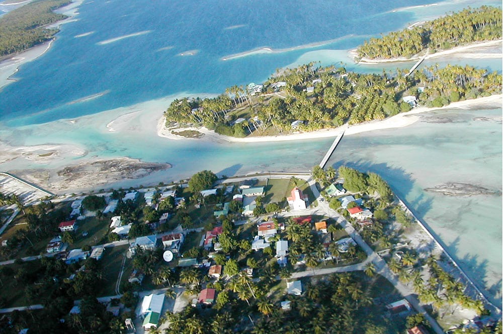 Village de Teana à Fangatau, vu d'avion