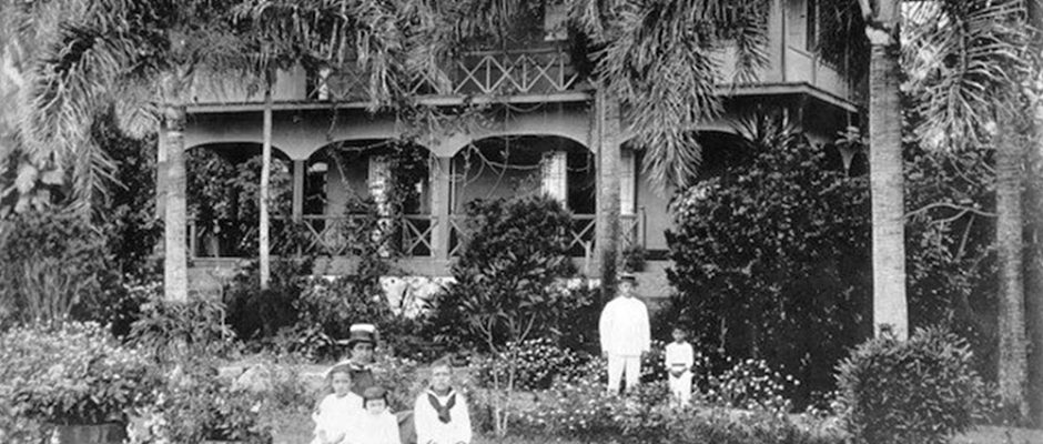 Maison blanche de la famille Brander à Hitimahana Mahina. Coll. Astrid Hoffman Brander