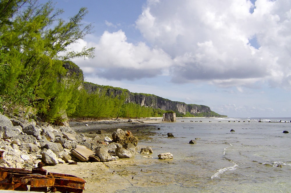 Falaise au Sud de Temao , Makatea