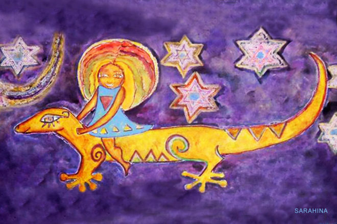 Mo'o re'a, le lézard jaune. par Sarahina