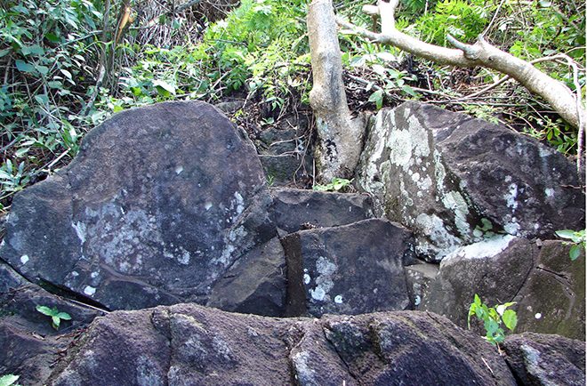 Fauteuil pour accoucher sur les hauteurs de Paea © Tahiti Heritage