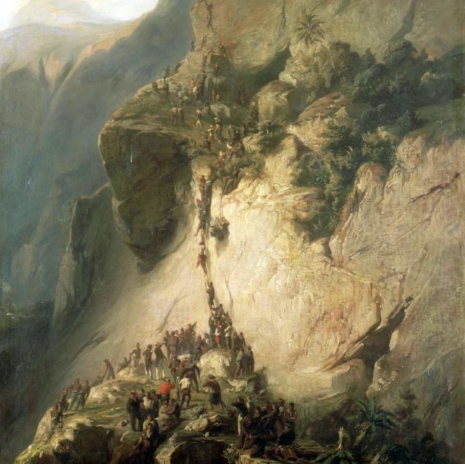 Prise du fort de la Fautaua le 17 décembre 1846. Peinture Charles Giraud 1857