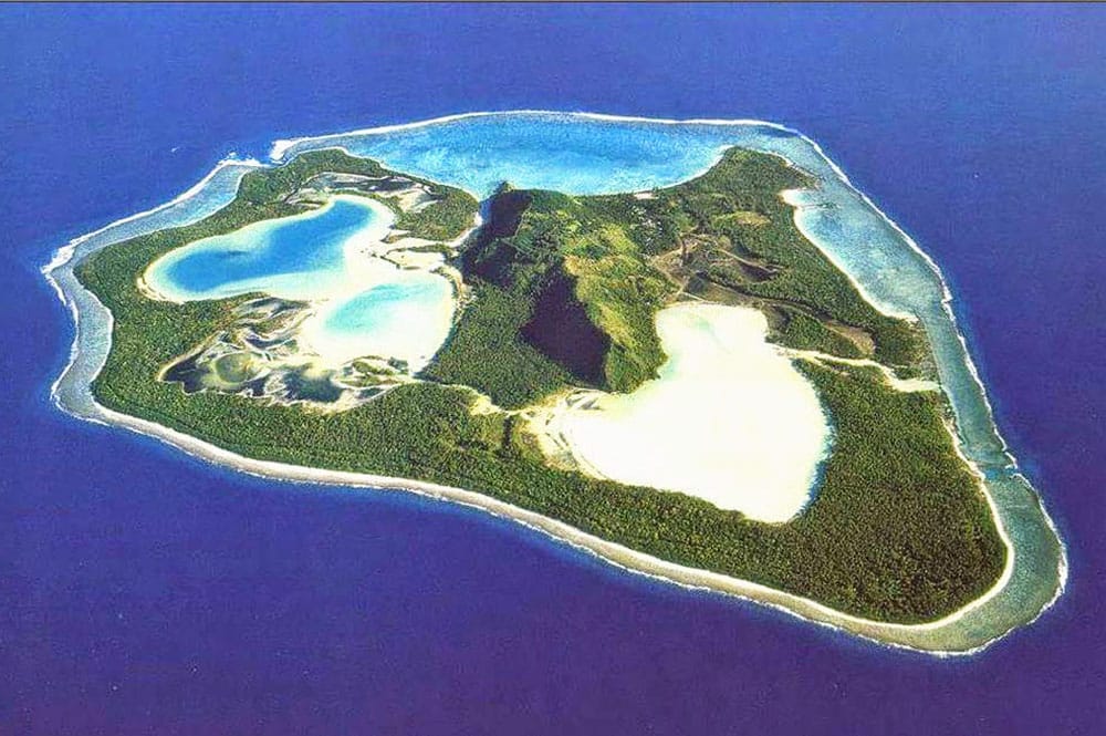 L'île de Maiao, vue du ciel.