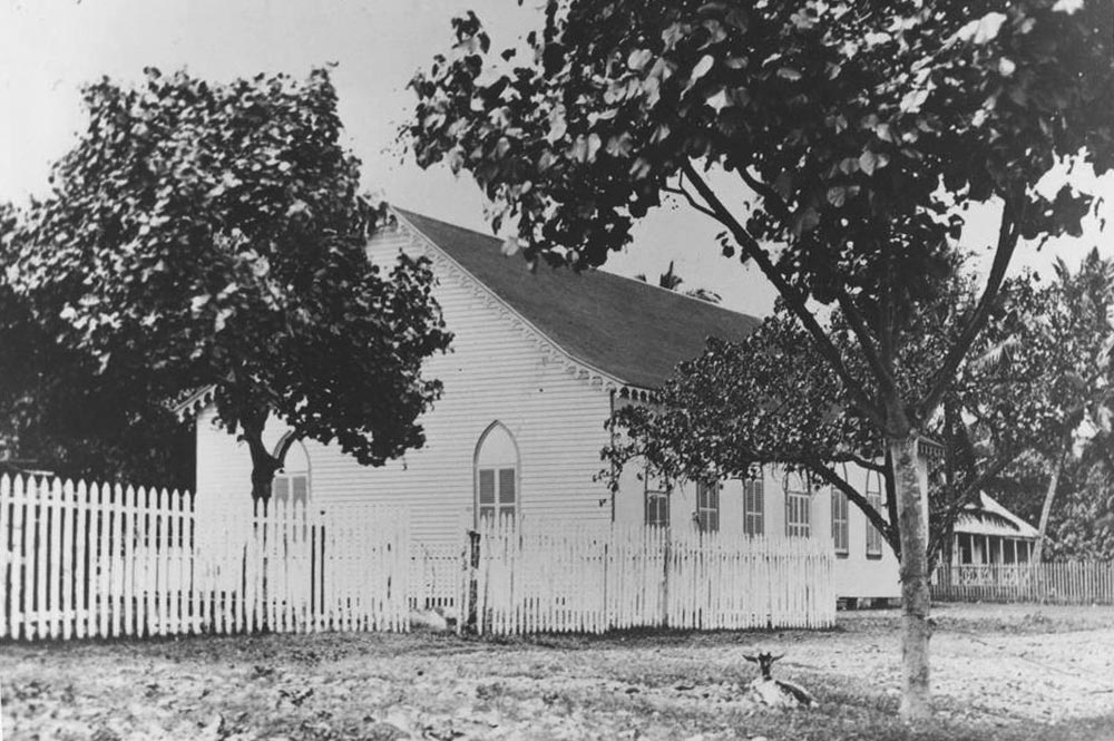 Le temple protestant de Paofai à Papeete en 1905