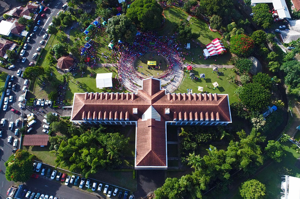 Mairie de Pirae, lors de la course La tahitienne. Photo Matarai