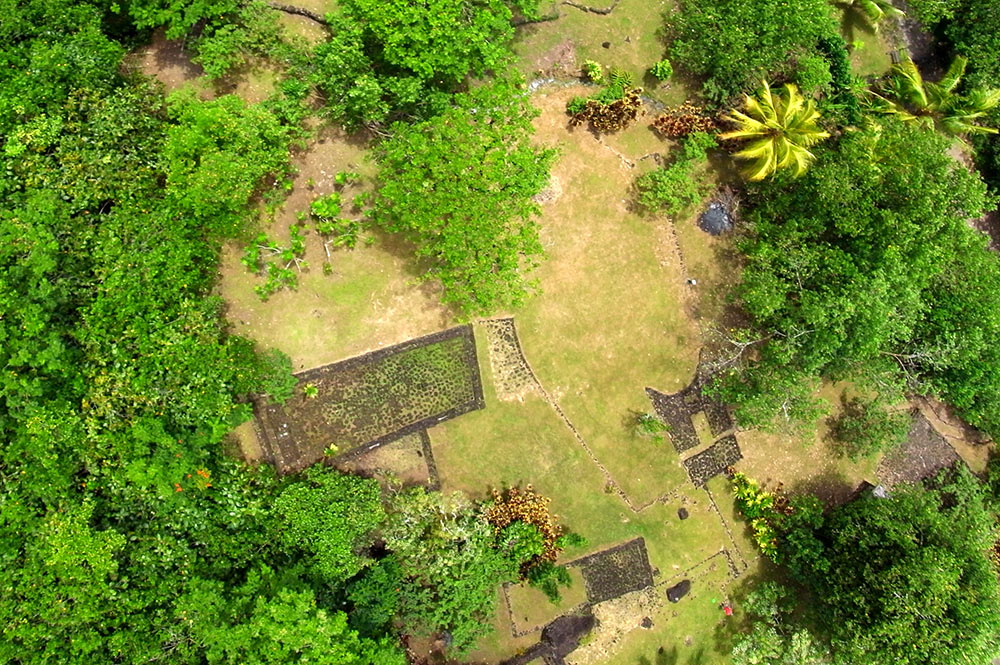 Site archéologique de Farehape, vallée de Papenoo. Photo Pierre Lesage