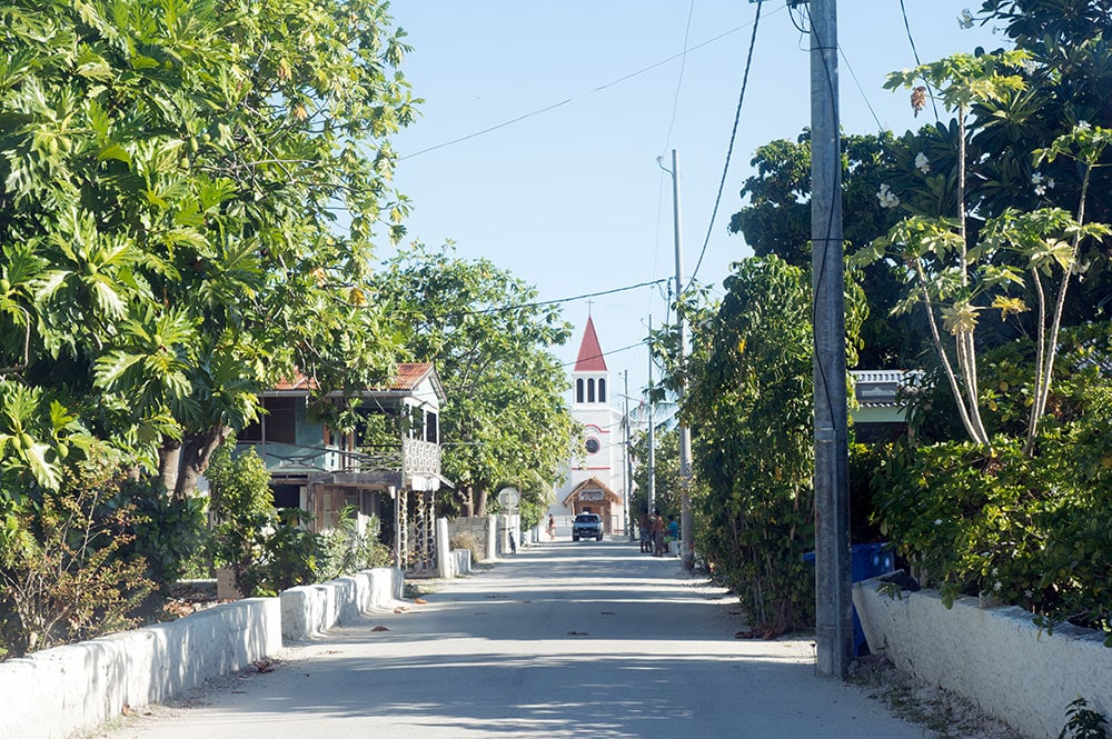 Le village d'Avatoru à Rangiroa en 2016 © Tahiti Heritage