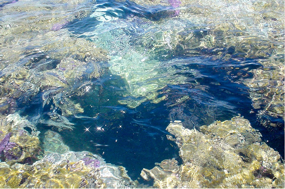 Trou bleu, Koko Oana au sud de Anaa. Photo J.P Baury