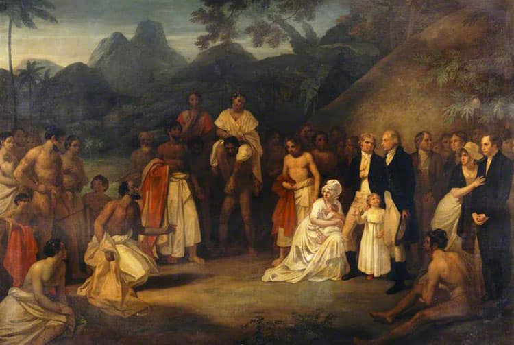 The cession of the district of Matavai in the island of Otaheite to Captain James Wilson for the use of the missionaries