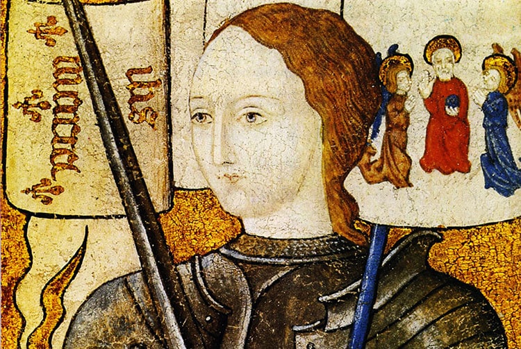 Portrait de Jeanne d'Arc, selon une miniature du XV° siècle, musée de Rouen.