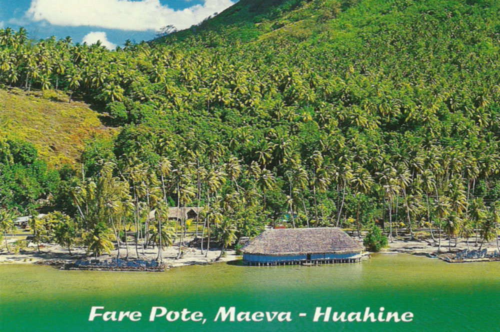 Le Fare pote de Maeva, à Huahine en 1970