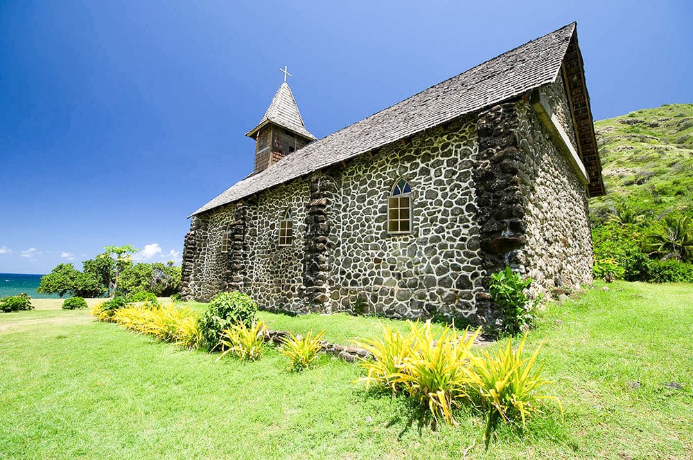 Eglise Notre-Dame du Sacré-Coeur, à Taaoa, Hiva Oa. 2013. Photo Yan Peirsegaele