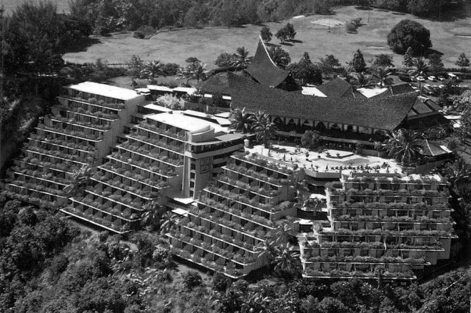 Ancien hôtel Taraha'a sur la colline du Tahara'a à Arue Tahiti