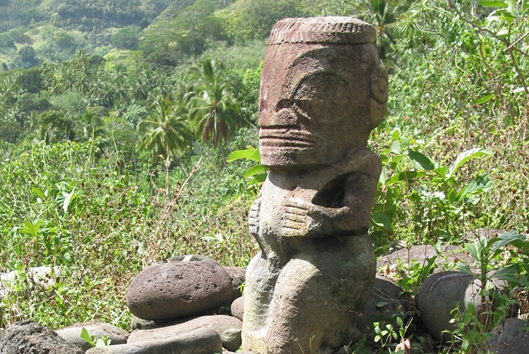 Tiki Moene, vallée de Hanapaoa, Hiva oa.