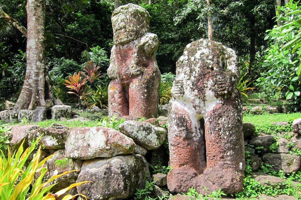 Tiki du Meae Lipona, Puamau à Hiva Oa. Photo Heidy Baumgartner Lesage