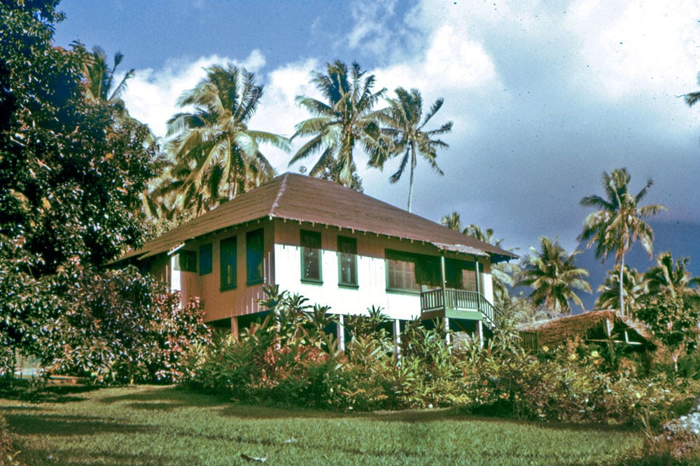 Maison Kellum à Opunohu, Moorea en 1958