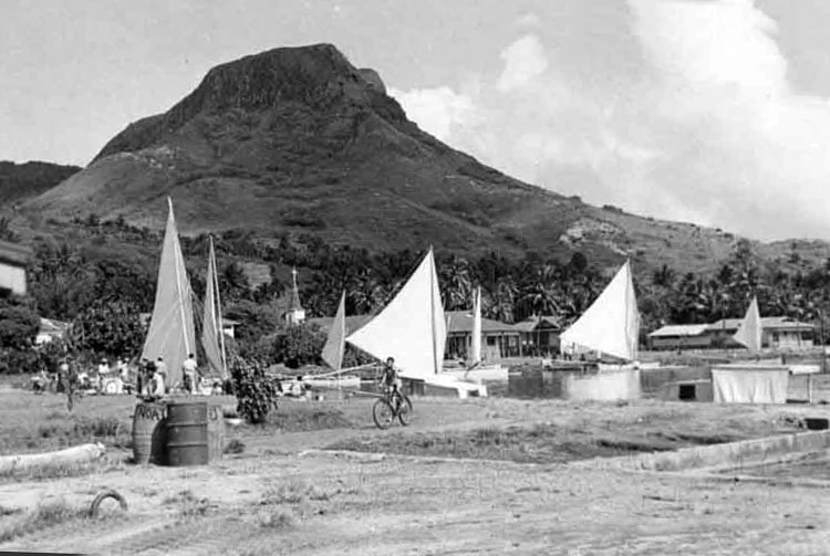 Village d'Uturoa, Raiatea en 1960