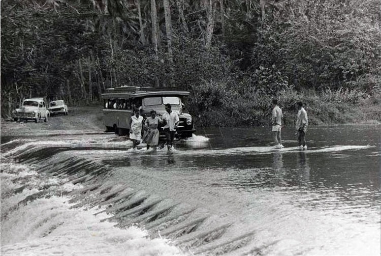 Radier de Tautira, Tahiti en 1950