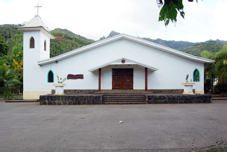 Eglise de l'immaculée Conception, Atuona, Hiva Oa. Photo Purutaa