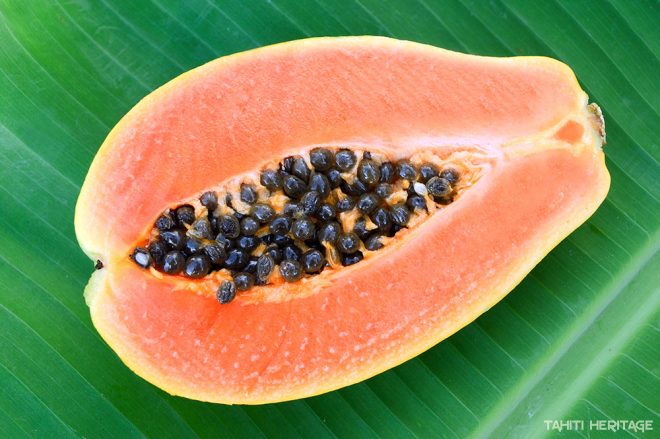 Papaye de Tahiti - Papaya carica. © Tahiti Heritage