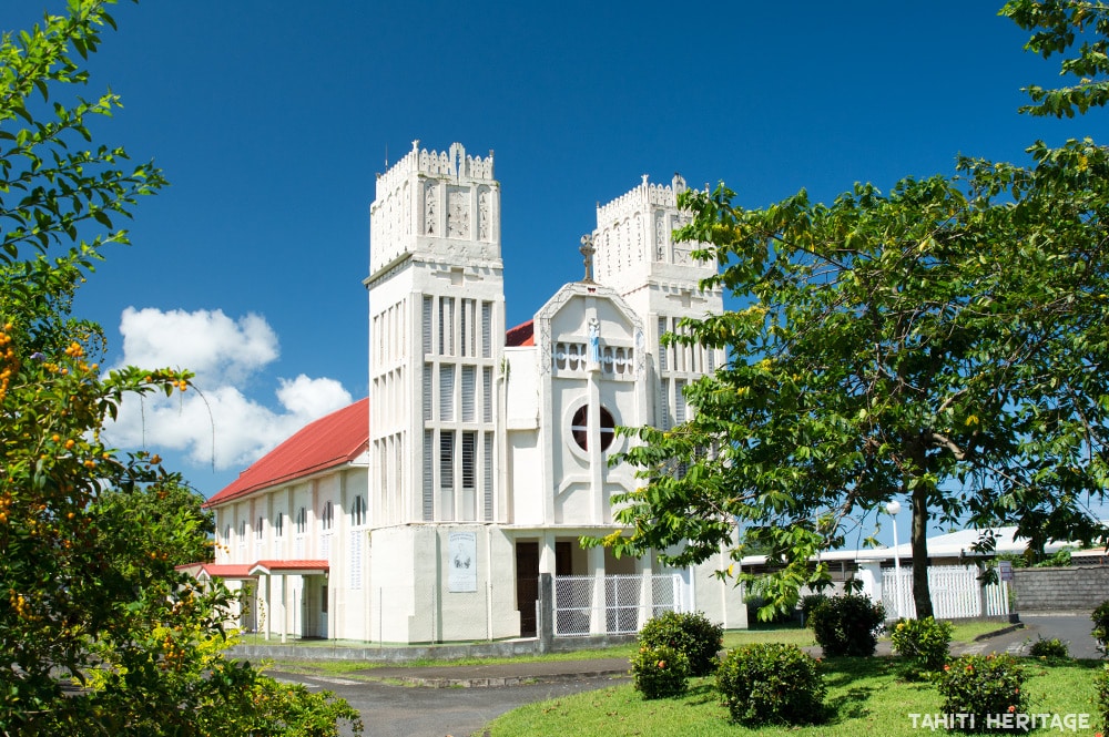 Eglise du Sacré coeur-de-Marie de Taravao, Tahiti. © Tahiti Heritage