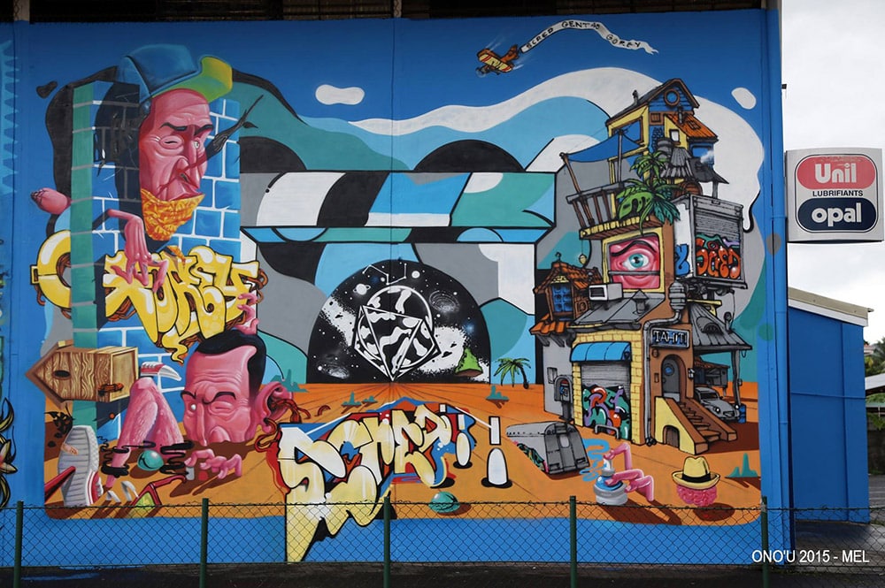 Street Art, chez Aming Papeete. Onou 2017